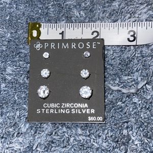 Sterling Silver Cubic Zirconia stud earrings